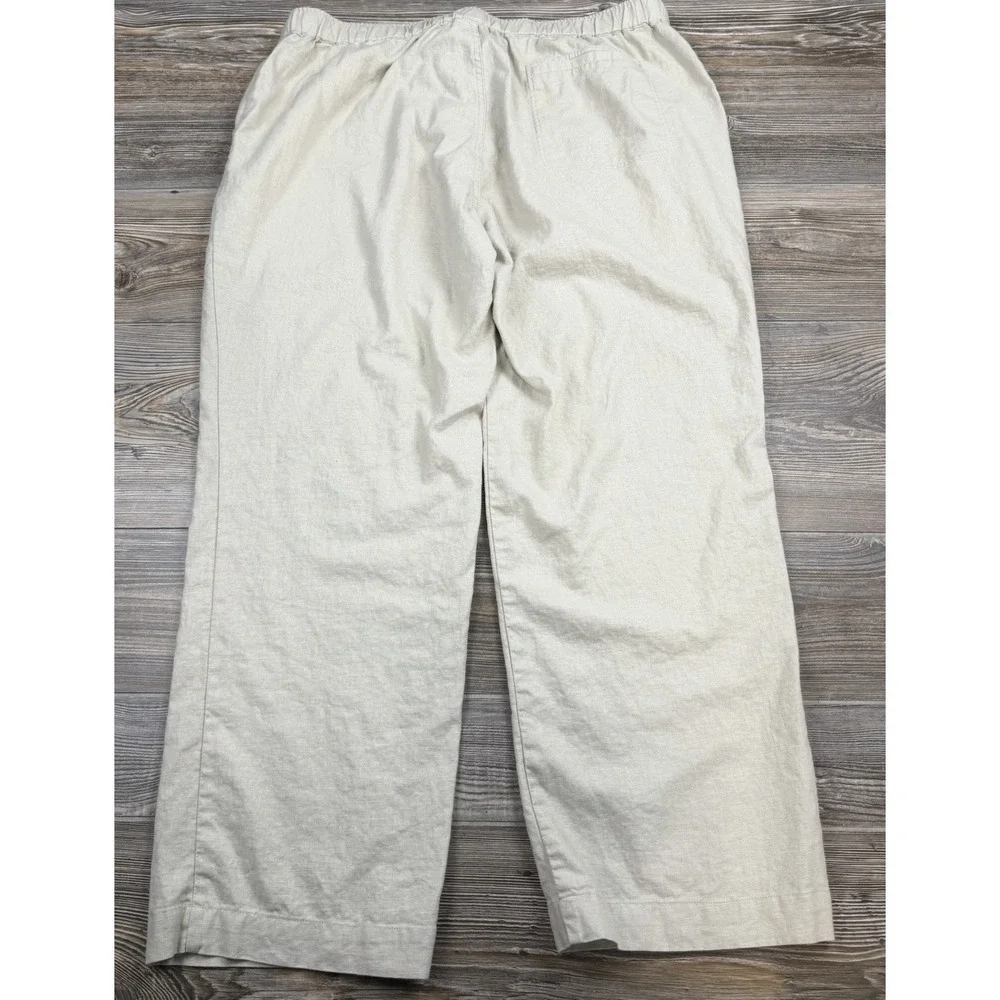 Cubavera Pants Mens L Beige Linen Blend‎ Resort Beach Casual Trousers 38x29
